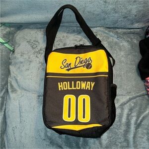 San Diego Holloway 00 Black and Yellow insulated lunch bag with strap New